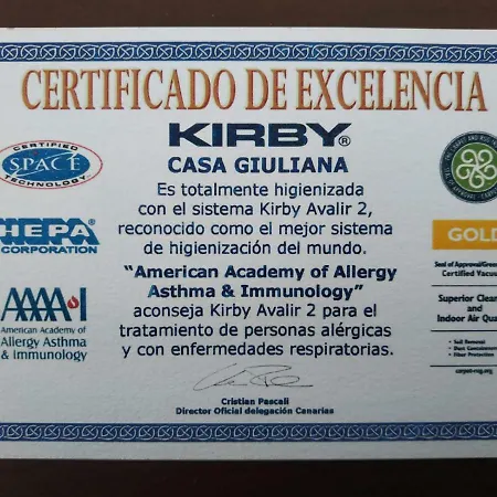 Alojamento de Acomodação e Pequeno-almoço Casa Giuliana Charco del Pino